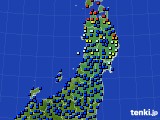 2015年06月19日の東北地方のアメダス(日照時間)
