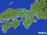 2015年06月20日の近畿地方のアメダス(風向・風速)
