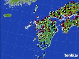 九州地方のアメダス実況(日照時間)(2015年06月21日)