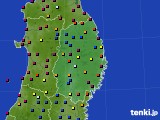 岩手県のアメダス実況(日照時間)(2015年06月21日)