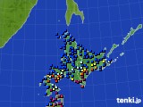 北海道地方のアメダス実況(日照時間)(2015年06月22日)