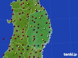 岩手県のアメダス実況(日照時間)(2015年06月22日)