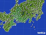 東海地方のアメダス実況(風向・風速)(2015年06月22日)