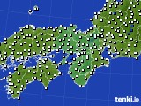 近畿地方のアメダス実況(風向・風速)(2015年06月22日)
