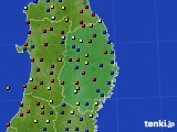 岩手県のアメダス実況(日照時間)(2015年06月23日)
