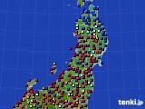 2015年06月24日の東北地方のアメダス(日照時間)