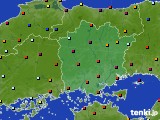 2015年06月24日の岡山県のアメダス(日照時間)