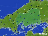 広島県のアメダス実況(日照時間)(2015年06月25日)