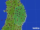 岩手県のアメダス実況(日照時間)(2015年06月25日)