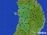 秋田県のアメダス実況(日照時間)(2015年06月25日)