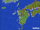 九州地方のアメダス実況(気温)(2015年06月25日)