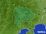 山梨県のアメダス実況(風向・風速)(2015年06月25日)
