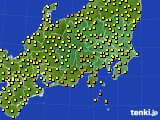 関東・甲信地方のアメダス実況(気温)(2015年06月27日)