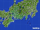 2015年06月27日の東海地方のアメダス(風向・風速)
