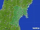 2015年06月27日の宮城県のアメダス(風向・風速)