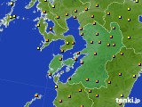 熊本県のアメダス実況(気温)(2015年06月28日)