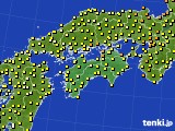 四国地方のアメダス実況(気温)(2015年06月30日)