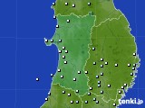 秋田県のアメダス実況(降水量)(2015年07月01日)
