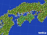 四国地方のアメダス実況(気温)(2015年07月01日)