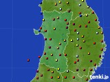 秋田県のアメダス実況(日照時間)(2015年07月02日)