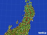 東北地方のアメダス実況(気温)(2015年07月02日)