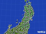 東北地方のアメダス実況(風向・風速)(2015年07月03日)
