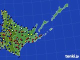 2015年07月07日の道東のアメダス(日照時間)