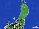 東北地方のアメダス実況(降水量)(2015年07月08日)
