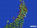 東北地方のアメダス実況(日照時間)(2015年07月09日)