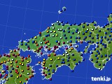中国地方のアメダス実況(日照時間)(2015年07月09日)
