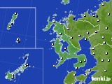 長崎県のアメダス実況(風向・風速)(2015年07月09日)