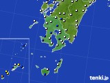 鹿児島県のアメダス実況(風向・風速)(2015年07月09日)