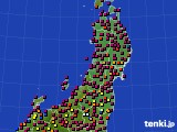 東北地方のアメダス実況(日照時間)(2015年07月10日)