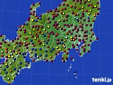 関東・甲信地方のアメダス実況(日照時間)(2015年07月10日)