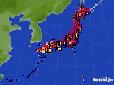 アメダス実況(日照時間)(2015年07月10日)