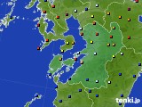 熊本県のアメダス実況(日照時間)(2015年07月10日)