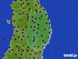 岩手県のアメダス実況(日照時間)(2015年07月10日)