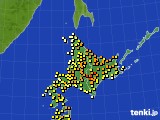 北海道地方のアメダス実況(気温)(2015年07月10日)