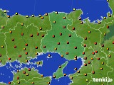 2015年07月10日の兵庫県のアメダス(気温)