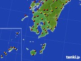 鹿児島県のアメダス実況(気温)(2015年07月10日)