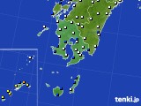 鹿児島県のアメダス実況(風向・風速)(2015年07月10日)