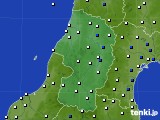 2015年07月10日の山形県のアメダス(風向・風速)