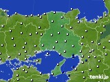 兵庫県のアメダス実況(風向・風速)(2015年07月11日)