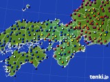 2015年07月12日の近畿地方のアメダス(日照時間)