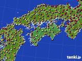 四国地方のアメダス実況(気温)(2015年07月12日)