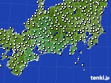 東海地方のアメダス実況(風向・風速)(2015年07月12日)