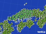 中国地方のアメダス実況(風向・風速)(2015年07月12日)