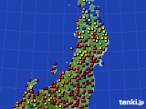 東北地方のアメダス実況(日照時間)(2015年07月13日)