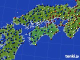 四国地方のアメダス実況(日照時間)(2015年07月13日)