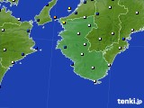 和歌山県のアメダス実況(風向・風速)(2015年07月13日)